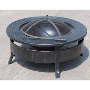 Round Garden Fire Pit - Black by Garden Mile