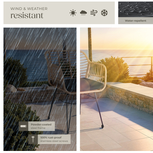 Molfetta Rattan Furniture Set - nature by tectake