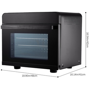 Large Air Fryer Oven with Enamel Baking Tray - Black / Touch Control Panel by Livingandhome