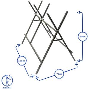 Folding Iron Log Saw Horse - Black by Harbour Housewares