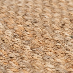 Natural Brown Woven Jute Area Rug - Brown / 240 x 70cm by The Rug House