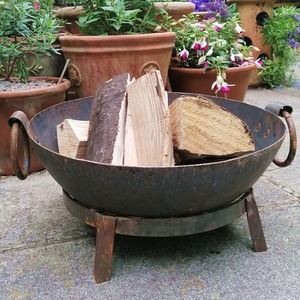 BBQ Fire Pit Kadai Steel Karai Bowl by Inspirational Gifting