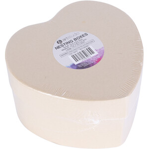 Pack of Three Nesting Boxes - Heart by Art Studio