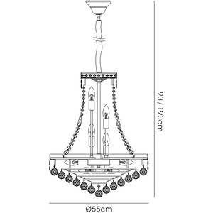 Frances Ceiling Pendant Chandelier 14 Light Polished Chrome, Crystal - Polished Chrome