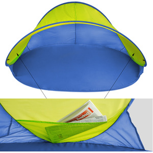 Beach Tent Jasmin - Blue & Yellow by Tectake