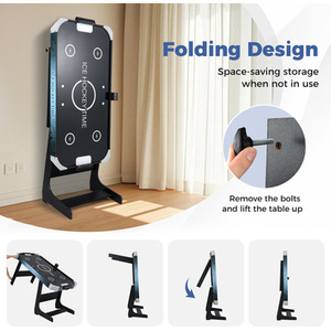 Foldable Air Hockey Table - Black by Costway