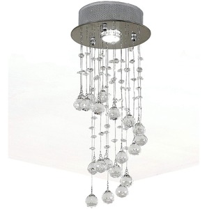 HOMCOM Ceiling Chandelier - Silver by HOMCOM