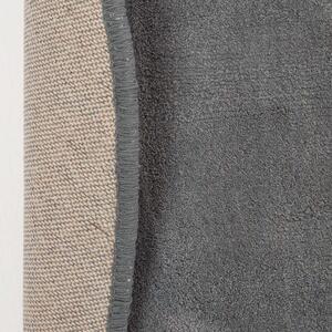 Hand Tufted Plain Cotton Round Rug - Grey / 150cm by Homescapes