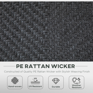 Outsunny Outdoor Rattan Folding Chair Set of 4 with Adjustable Back - Grey by Outsunny