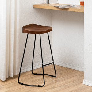 Rombass Saddle Seat Kitchen Counter Stools - Walnut by MH London