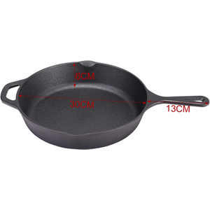 Cast Iron Frying Pan - Dark Grey / 30cm by Livingandhome