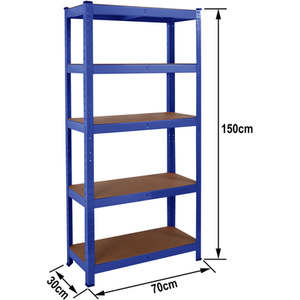 Heavy Duty Steel 5 Tier Racking - Blue by House Of Home