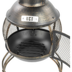 Classic Outdoor Metal Chiminea Heater - Antique Bronze