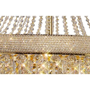 Alexandra Ceiling Pendant Chandelier 3 Tier 37 Light French Gold, Crystal - Gold