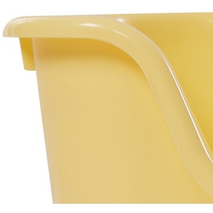 Solid-Colour Open Cat Litter Tray with Scoop by Livingandhome