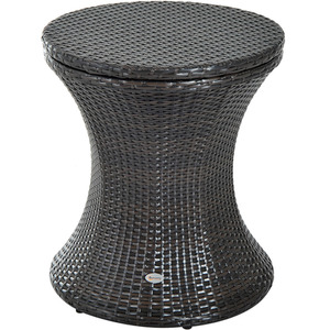 Outsunny Rattan Ice Bucket Activity Bar Cooler - Brown by Outsunny