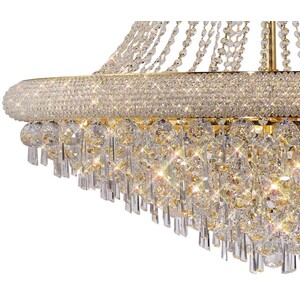 Alexandra Ceiling Pendant Chandelier 20 Light French Gold, Crystal - Gold