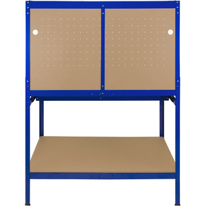 Workbench with Pegboard, Drawer and Light - Blue by Monster Racking