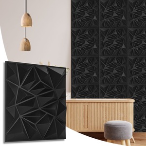 3D Wall Panels (50x50 cm) PVC Cladding Panel in 3D Diamond Design by NOVECRAFTO