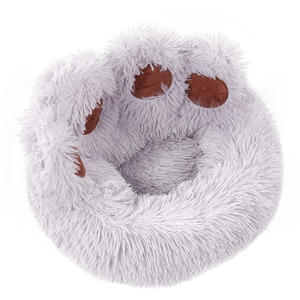 Cozy Bear Paw-Shaped Plush Dog Bed Cat Bed by Livingandhome