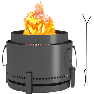 Outsunny Round Metal Smokeless Fire Pit by Outsunny