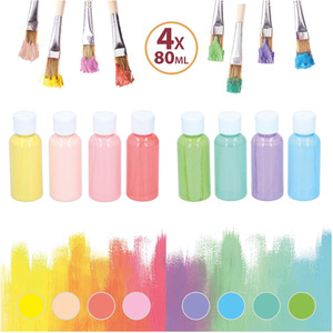 4-Pack Pastel Colours Acrylic Paint Set - Multicolour by UMKY