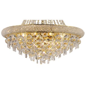 Alexandra Ceiling Pendant Chandelier 13 Light French Gold, Crystal - Gold