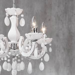 Marie Therese 5 Light Chandelier with LEDs - White by Litecraft