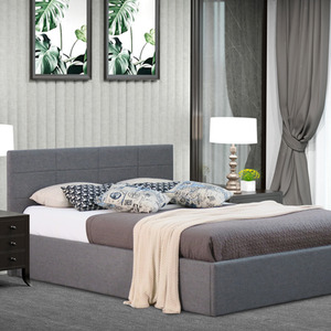 Grey Fabric Gas Lift Ottoman Bed