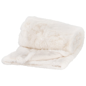 Rabbit Faux Fur Throw - White / Medium by Divante