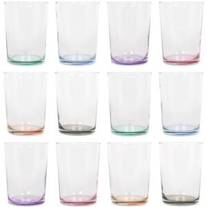 Bodega Highball Glasses - 520ml - Colour Base - Pack of 12 - Multicolour by LAV