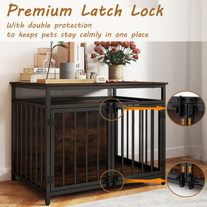 Furniture Style Dog Crate - Brown by Costway