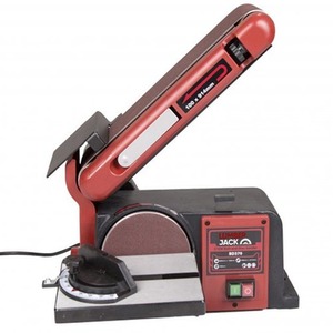 Lumberjack Belt and Disc Bench Top Sander Linisher Heavy Duty Cast Iron Base - Red by Lumberjack
