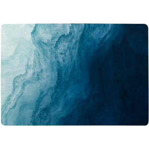 Abstract Blue Liquid Fluid Designer Rug - Blue / 230cm by NA