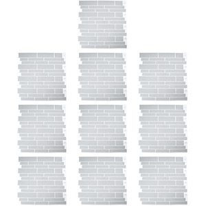 10Pcs 3D Brick-Effect Self-Adhesive Wall Tile Stickers by Livingandhome