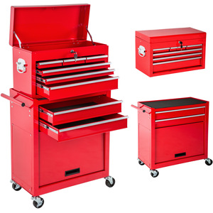 Tool Chest with 8 Drawers - Red by tectake