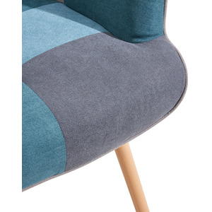 Upholstered Wingback Armchair with Footstool by Livingandhome