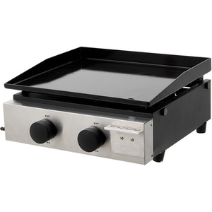 17-Inch Stainless Steel Propane Gas Griddle - Black by Garden Sanctuary