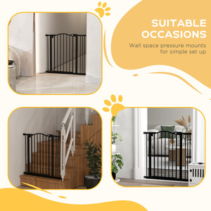 PawHut Adjustable Metal Pet Gate Safety Barrier by PawHut