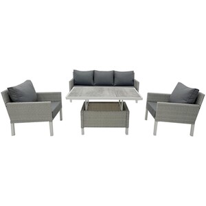 Naples 4 Piece Lounge Set - Grey by Malay