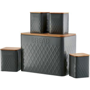 5 Piece Kitchen Set with Bamboo Lids - White by Cooks Professional