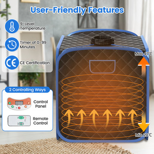 Foldbale Steam Sauna Personal Therapeutic Steam Spa - Black by Costway