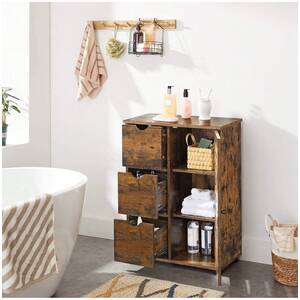 VASAGLE Bathroom Floor Storage Cabinet with 3 Drawers - Bronze by VASAGLE