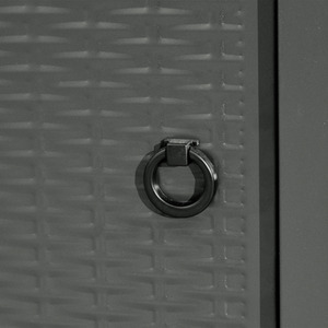 Outsunny Square Rattan Propane Gas Fire Pit Table, 50000 BTU - Black by Outsunny