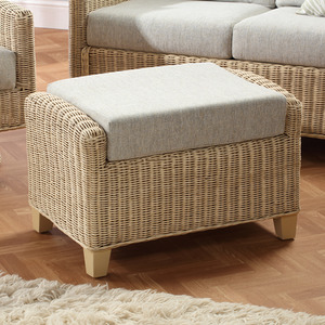 Dijon Natural Footstool in Pebble - Neutral by Desser