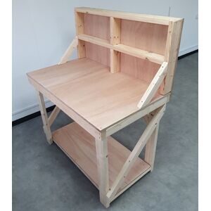 Eucalyptus Top Workbench With Back Panel by Arbor Garden Solutions