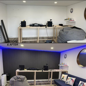 4x Wood Acoustic Slatted Wall Panels - Smoke Black by Aluxo