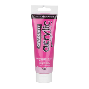 Daler Rowney Graduate Acrylic Paints 120ml - Permanent Rose by Daler-Rowney