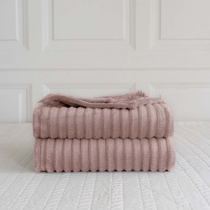 Snug Soft Chunky Ribbed Cord Plush Throw Blanket by Velosso