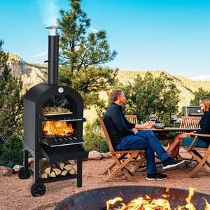 Portable Outdoor Pizza Oven - Black by Costway